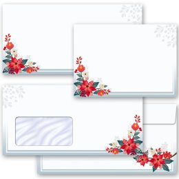 10 patterned envelopes AUTUMN BRANCHES in standard DIN long format (windowless)
