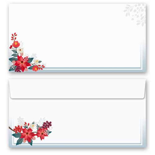 50 patterned envelopes AUTUMN BRANCHES in standard DIN long format (windowless)