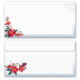 50 patterned envelopes AUTUMN BRANCHES in standard DIN...