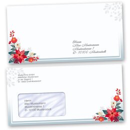 50 patterned envelopes AUTUMN BRANCHES in standard DIN long format (windowless)
