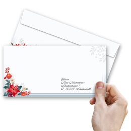 50 patterned envelopes AUTUMN BRANCHES in standard DIN long format (windowless)