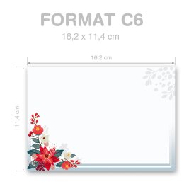 25 patterned envelopes AUTUMN BRANCHES in C6 format (windowless)