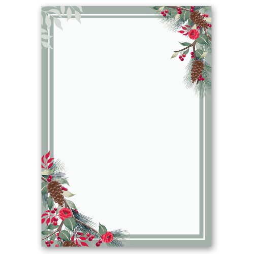 Motif Letter Paper! WINTER BRANCHES 250 sheets DIN A4