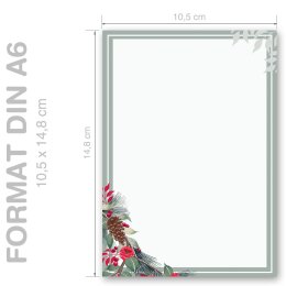 Motif Letter Paper! WINTER BRANCHES 100 sheets DIN A6