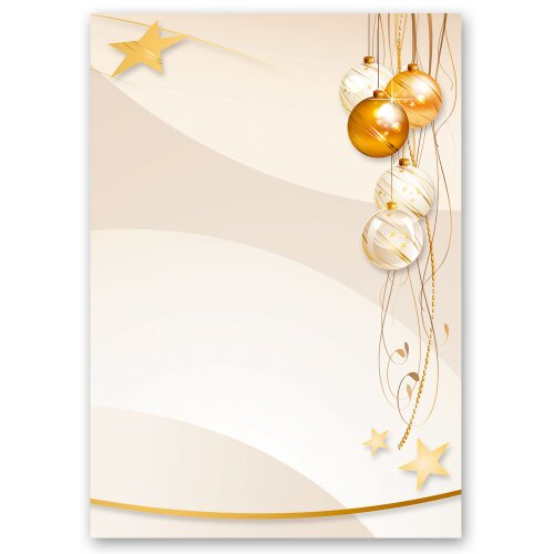 HAPPY HOLIDAYS Briefpapier Christmas paper CLASSIC 20 sheets, DIN A4 (210x297 mm), A4C-8326-20