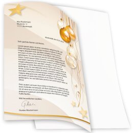 20 fogli di carta da lettera decorati Natale BUONE FESTE DIN A4 - Paper-Media
