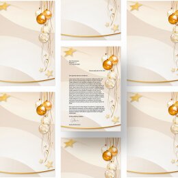20 fogli di carta da lettera decorati Natale BUONE FESTE DIN A4 - Paper-Media