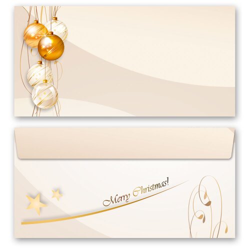 50 patterned envelopes HAPPY HOLIDAYS in standard DIN long format (windowless) Christmas, Christmas envelopes, Paper-Media
