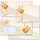 10 patterned envelopes HAPPY HOLIDAYS in standard DIN long format (with windows)