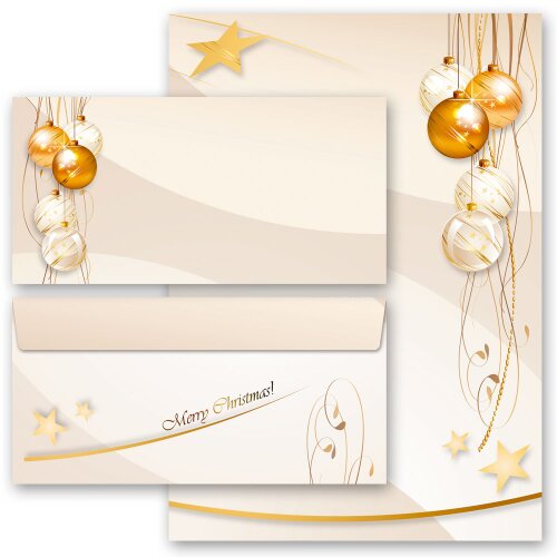 40-pc. Complete Motif Letter Paper-Set HAPPY HOLIDAYS Christmas, Christmas motif, Paper-Media