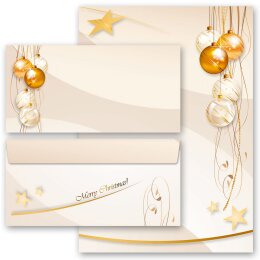 200-pc. Complete Motif Letter Paper-Set HAPPY HOLIDAYS Christmas, Christmas motif, Paper-Media