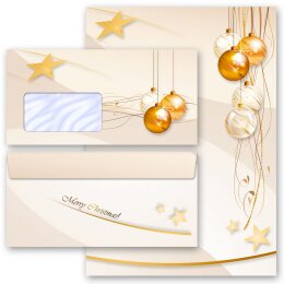 100-pc. Complete Motif Letter Paper-Set HAPPY HOLIDAYS Christmas, Christmas motif, Paper-Media
