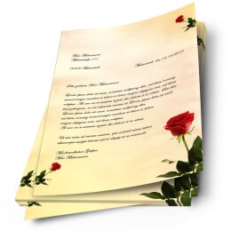 Motif Letter Paper! BACCARA ROSES 20 sheets DIN A4
