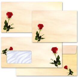 50 patterned envelopes BACCARA ROSES in standard DIN long format (windowless)
