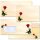 50 patterned envelopes BACCARA ROSES in standard DIN long format (with windows)