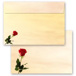 10 patterned envelopes BACCARA ROSES in C6 format (windowless) Flowers & Petals, Love & Wedding, Rose motif, Paper-Media