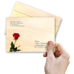 BACCARA ROSES Briefumschläge Rose motif CLASSIC 10 envelopes, DIN C6 (162x114 mm), C6-8205-10