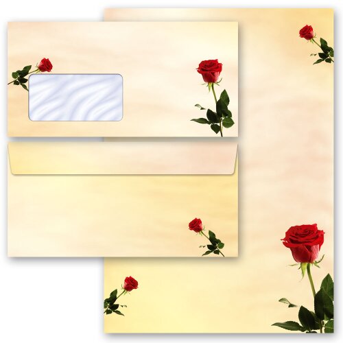 Juego completo de 40 componentes LAS ROSAS DEL BACARÁ Flores & Pétalos, Amor & Boda, Motivo de flores, Paper-Media