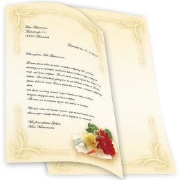 FLOWER BOUQUET Briefpapier Flowers motif ELEGANT 100 sheets, DIN A4 (210x297 mm), A4E-4001-100