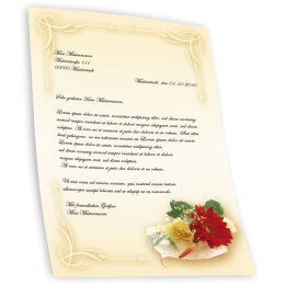 Motif Letter Paper! FLOWER BOUQUET 50 sheets DIN A5