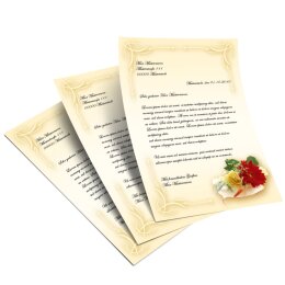 Motif Letter Paper! FLOWER BOUQUET 100 sheets DIN A5