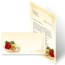 40-pc. Complete Motif Letter Paper-Set FLOWER BOUQUET