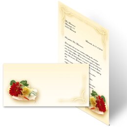 100-pc. Complete Motif Letter Paper-Set FLOWER BOUQUET