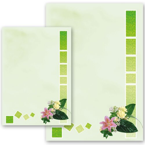 SALUDOS FLORALES Briefpapier Motivo de flores CLASSIC , DIN A4 & DIN A5, MBC-8247