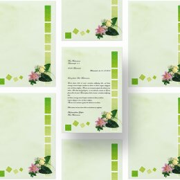 Motif Letter Paper! FLOWERS GREETINGS