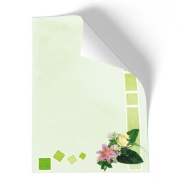 Stationery-Motif FLOWERS GREETINGS | Flowers & Petals | High quality Stationery DIN A4 - 50 Sheets | 90 g/m² | Printed on one side | Order online! | Paper-Media