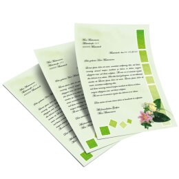 Motif Letter Paper! FLOWERS GREETINGS 50 sheets DIN A5