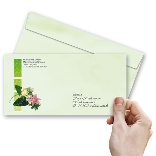 Motif envelopes! FLOWERS GREETINGS