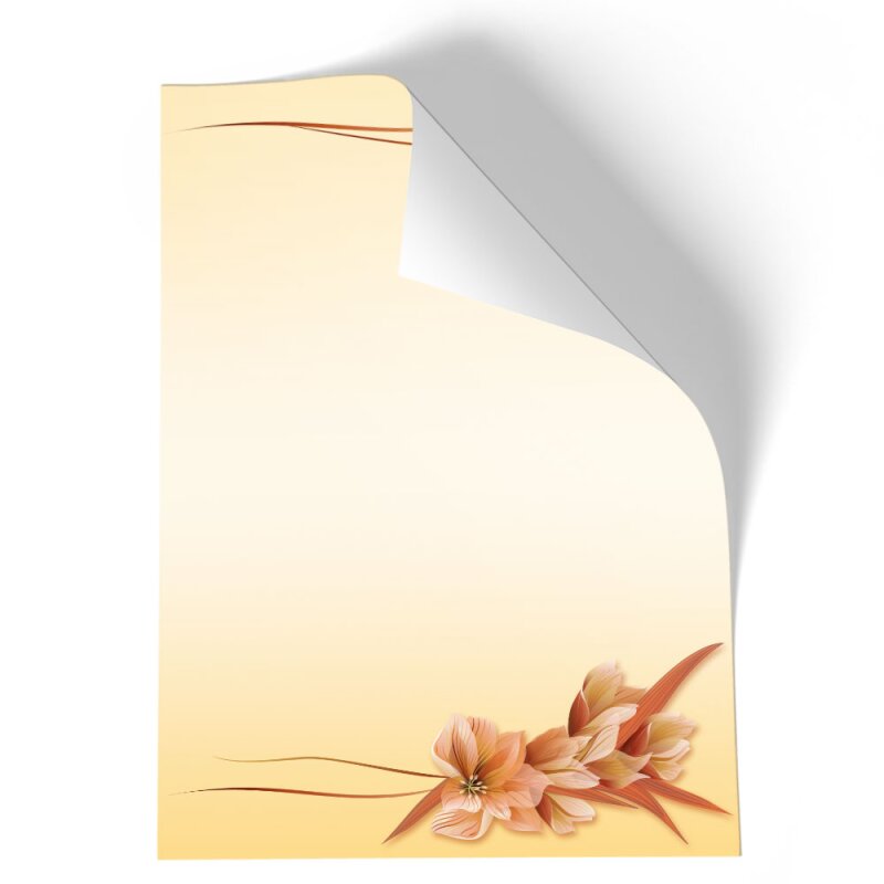 MotivpapierSommer Blumen 20 Blatt A4 100 G/Qm hochwertiges Briefpapier für Laser/Ink/Copy/Hand 