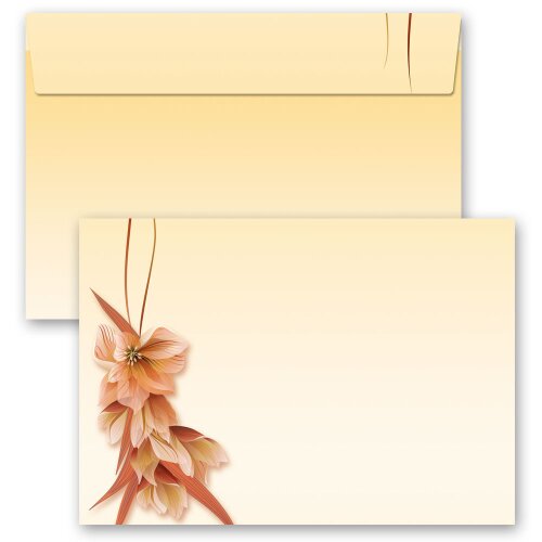 10 enveloppes à motifs au format C6 - PÉTALES DE FLEURS (sans fenêtre)