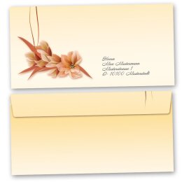 25 patterned envelopes FLOWER PETALS in C6 format (windowless)