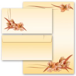 100-pc. Complete Motif Letter Paper-Set FLOWER PETALS
