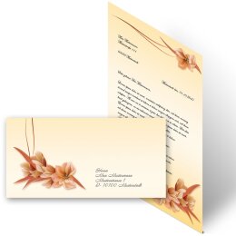 100-pc. Complete Motif Letter Paper-Set FLOWER PETALS