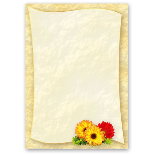 Briefpapier GERBERA - DIN A5 Format 100 Blatt