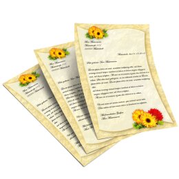 Briefpapier GERBERA - DIN A5 Format 100 Blatt