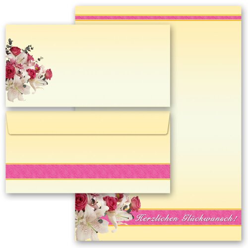 Motif Letter Paper-Sets CONGRATULATIONS