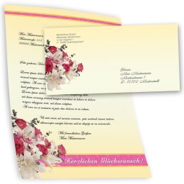 100-pc. Complete Motif Letter Paper-Set CONGRATULATIONS