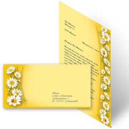 20-pc. Complete Motif Letter Paper-Set CHAMOMILE