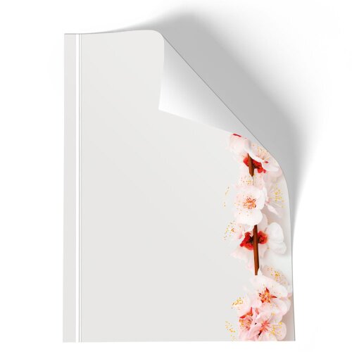 Briefpapier - Motiv KIRSCHBLÜTEN | Blumen & Blüten | Hochwertiges DIN A4 Briefpapier - 20 Blatt | 90 g/m² | einseitig bedruckt | Online bestellen!