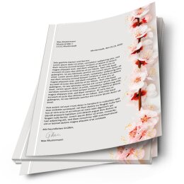 Motif Letter Paper! CHERRY BLOSSOMS 20 sheets DIN A4