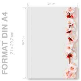 CHERRY BLOSSOMS Briefpapier Flowers motif CLASSIC 100 sheets, DIN A4 (210x297 mm), A4C-8333-100