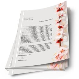 Motif Letter Paper! CHERRY BLOSSOMS 100 sheets DIN A4