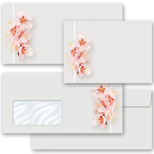 Motif envelopes! CHERRY BLOSSOMS Flowers & Petals, Colored, Paper-Media