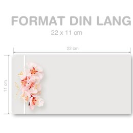 CHERRY BLOSSOMS Briefumschläge Colored CLASSIC 50 envelopes (windowless), DIN LONG (220x110 mm), DLOF-8333-50