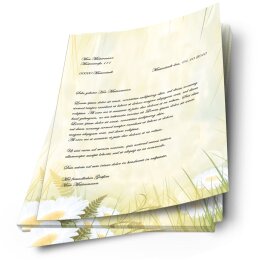 20 fogli di carta da lettera decorati Fiori & Petali PRATOLINA DIN A4 - Paper-Media