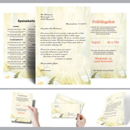20 fogli di carta da lettera decorati Fiori & Petali PRATOLINA DIN A4 - Paper-Media